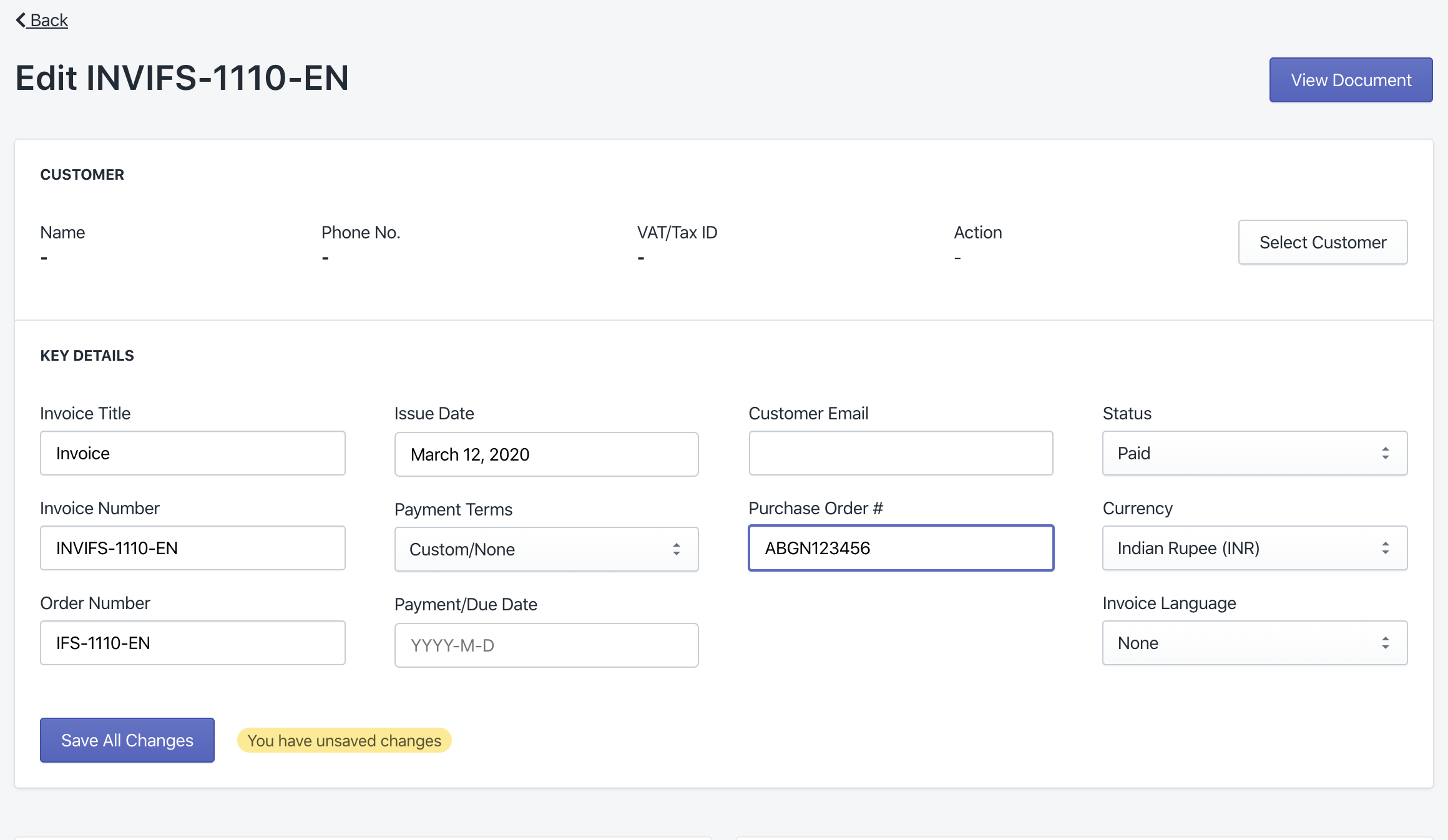 Add a purchase order number to your invoices Invoice Falcon